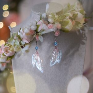 boucles d'oreilles ailes de fée
